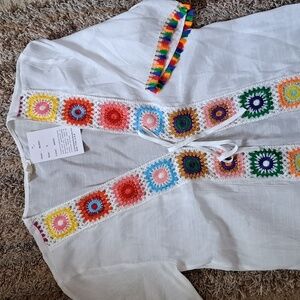 King's Road Long White Coverup